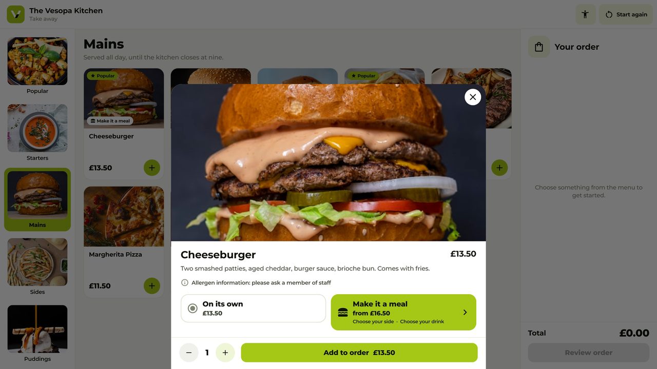 Vesopa Express: Choosing extras