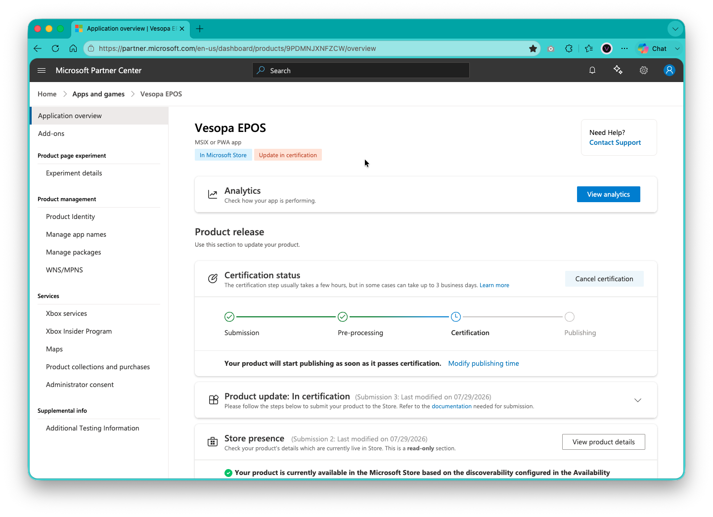 Vesopa EPOS v1.3.0.0 Secure Full-Screen Starting Screen Preview