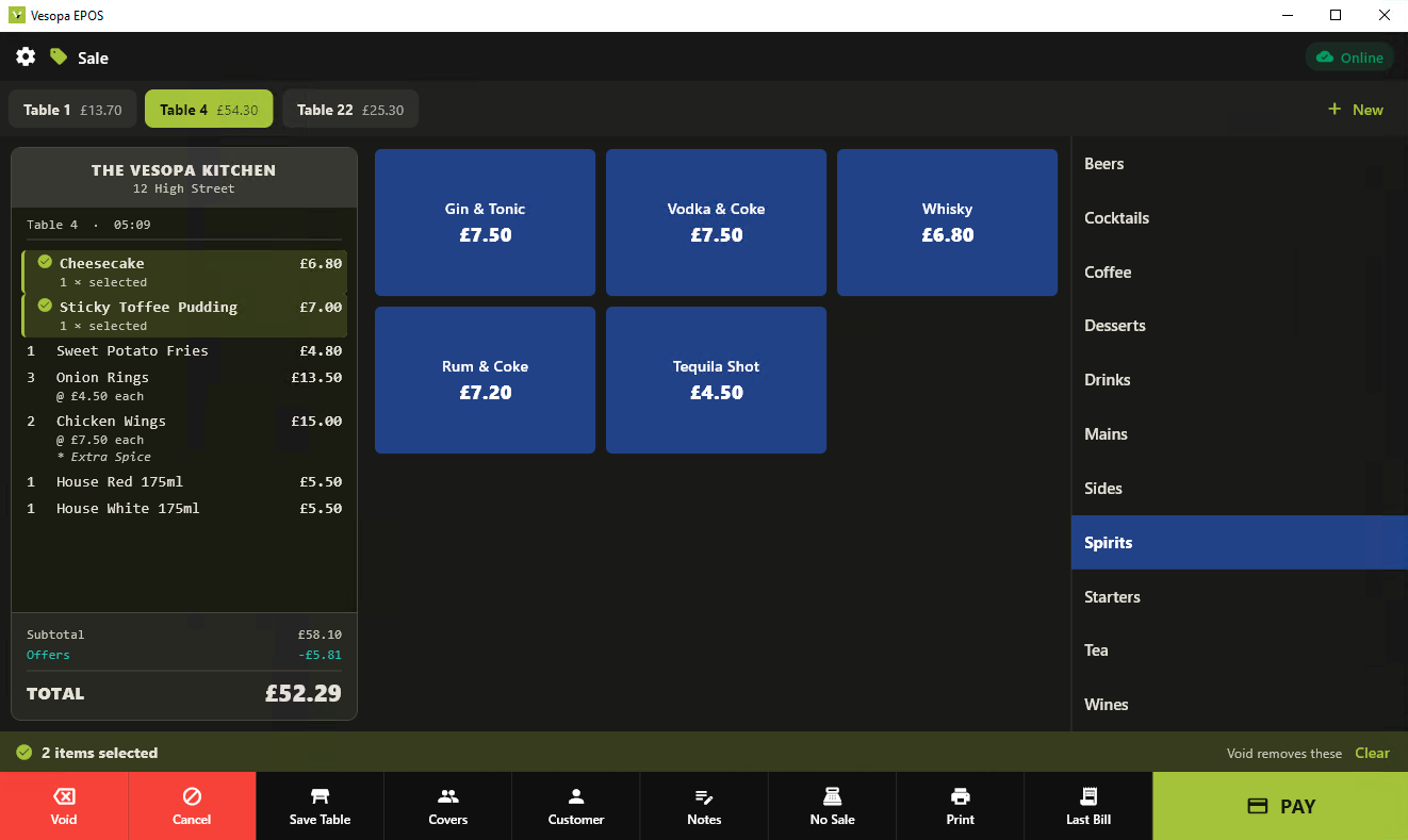 Vesopa EPOS v1.1.0 Dashboard Screenshot